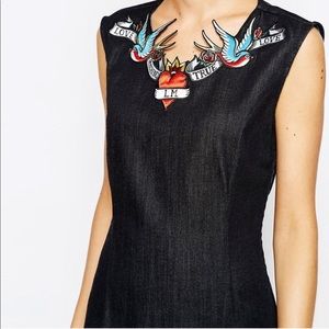 LOVE MOSCHINO stretch denim dress